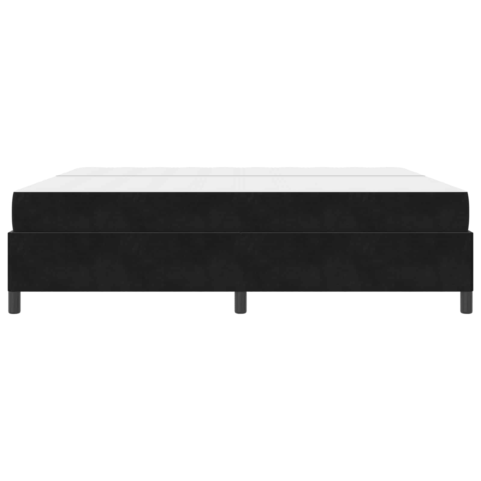 Struttura del letto con materasso Nero 200 x 200 cm Tessuto | homemem39