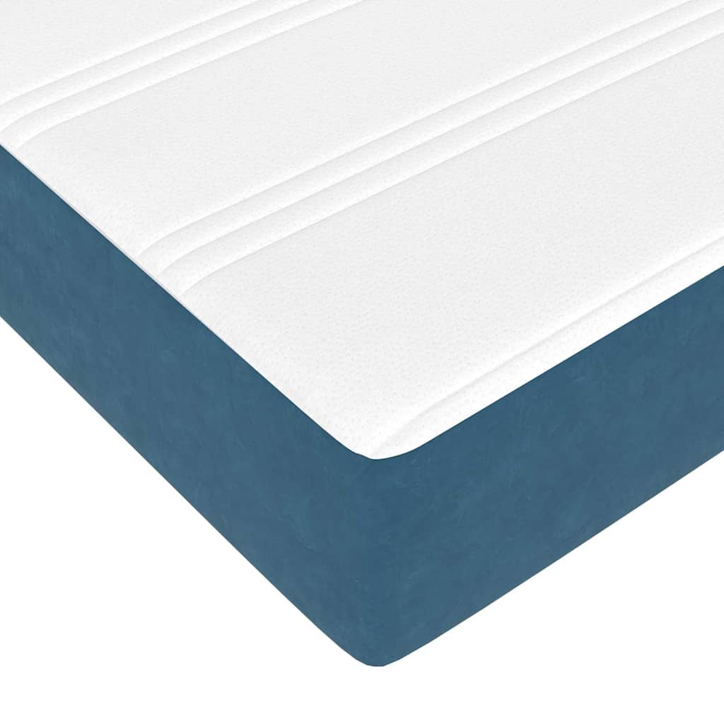 Struttura del letto Blu Scuro 200 x 200 cm Tessuto | homemem39