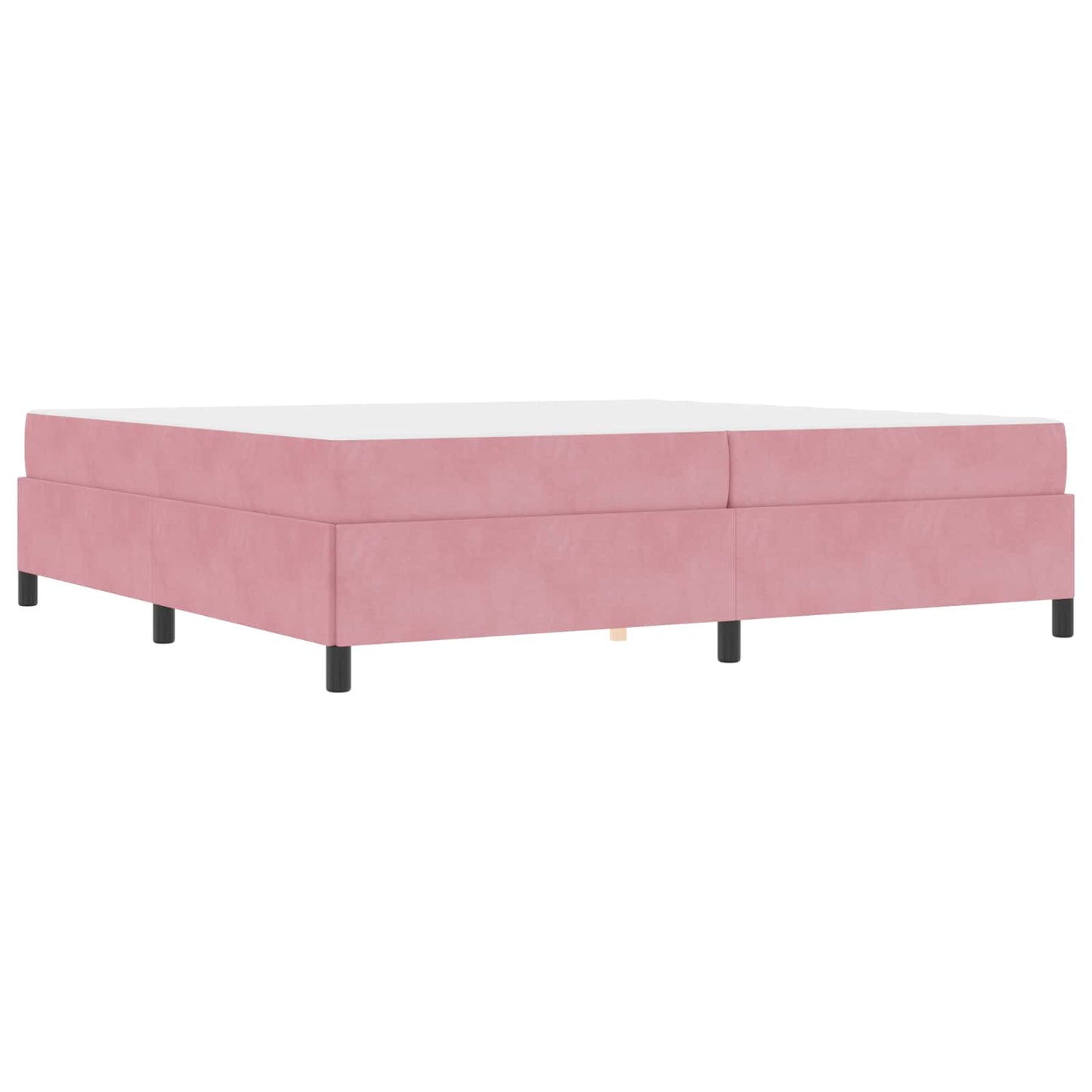 Struttura del letto con materasso Rosa 200 x 200 cm Tessuto