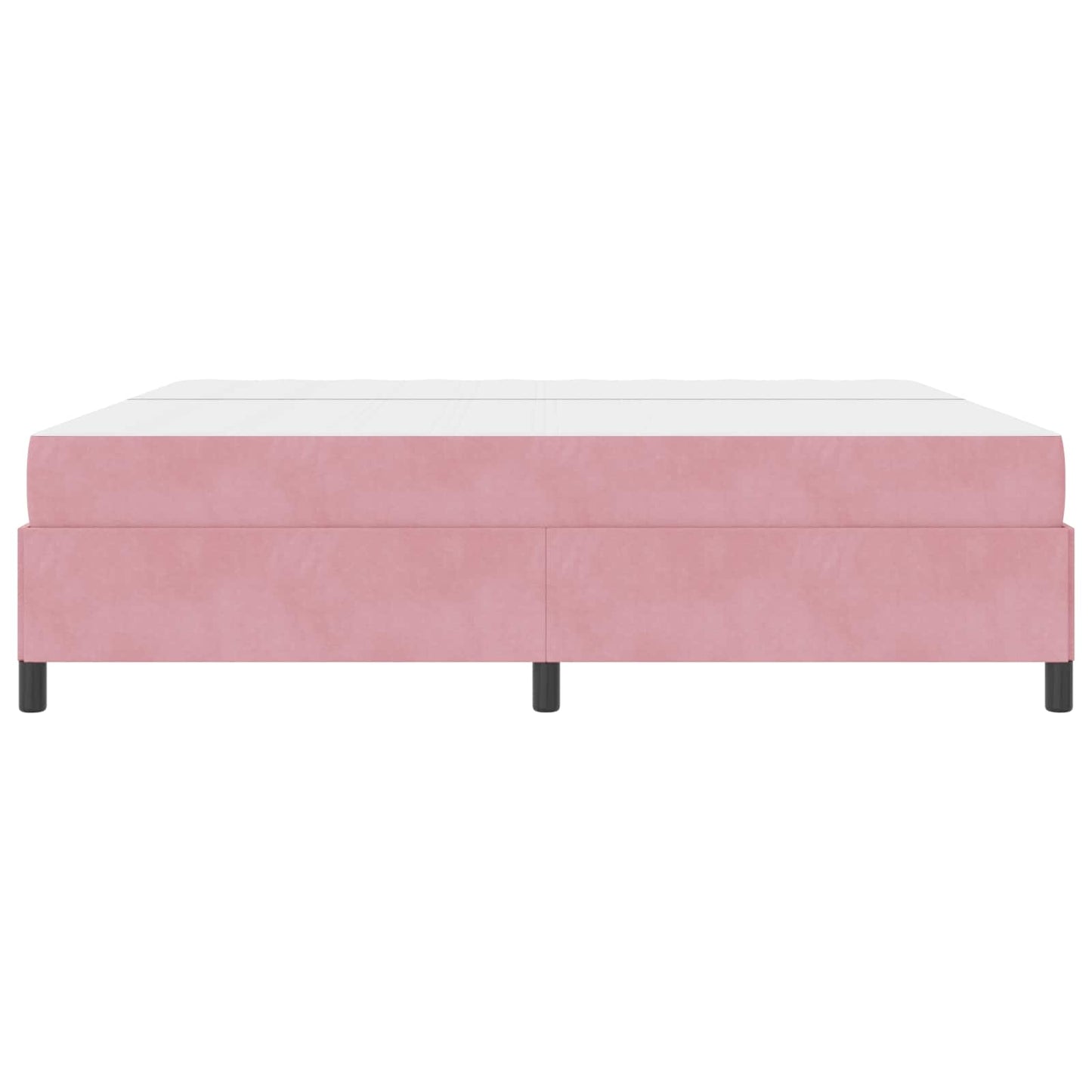 Struttura del letto con materasso Rosa 200 x 200 cm Tessuto | homemem39