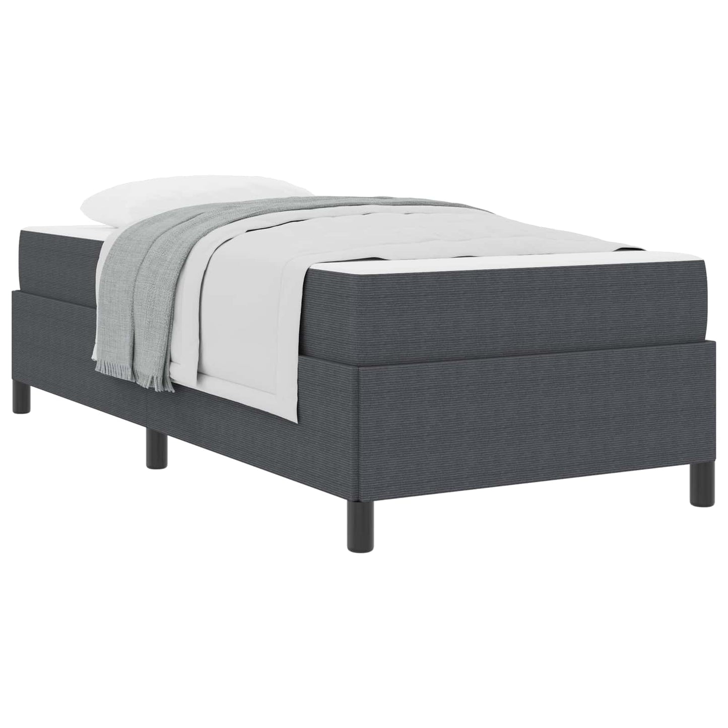Struttura del letto Grigio scuro 80 x 200 cm Tessuto | homemem39