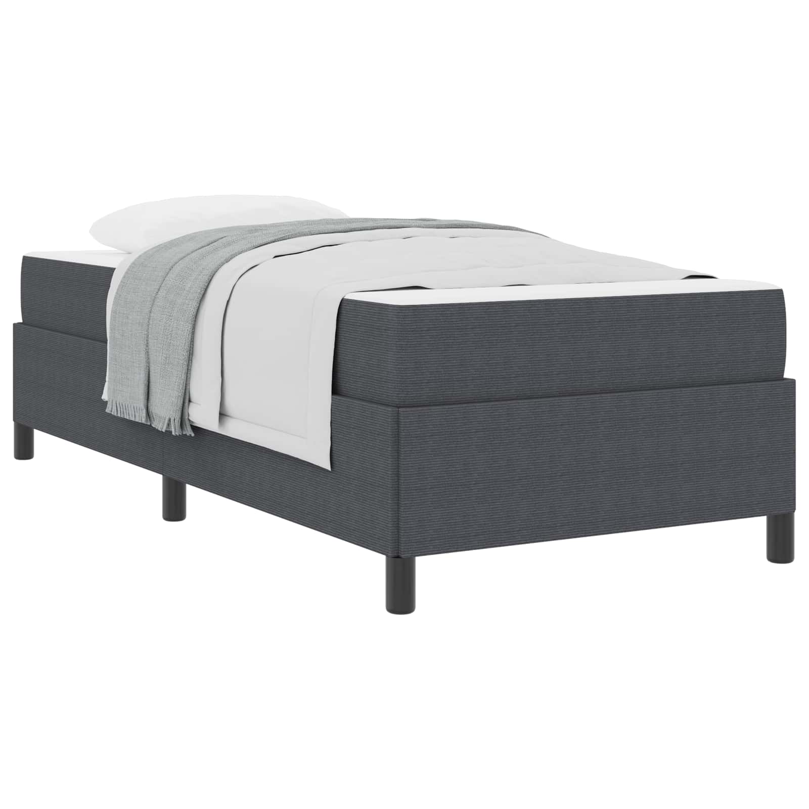 Struttura del letto Grigio scuro 80 x 200 cm Tessuto | homemem39