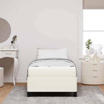Struttura del letto con materasso Crema 80 x 200 cm Tessuto | homemem39