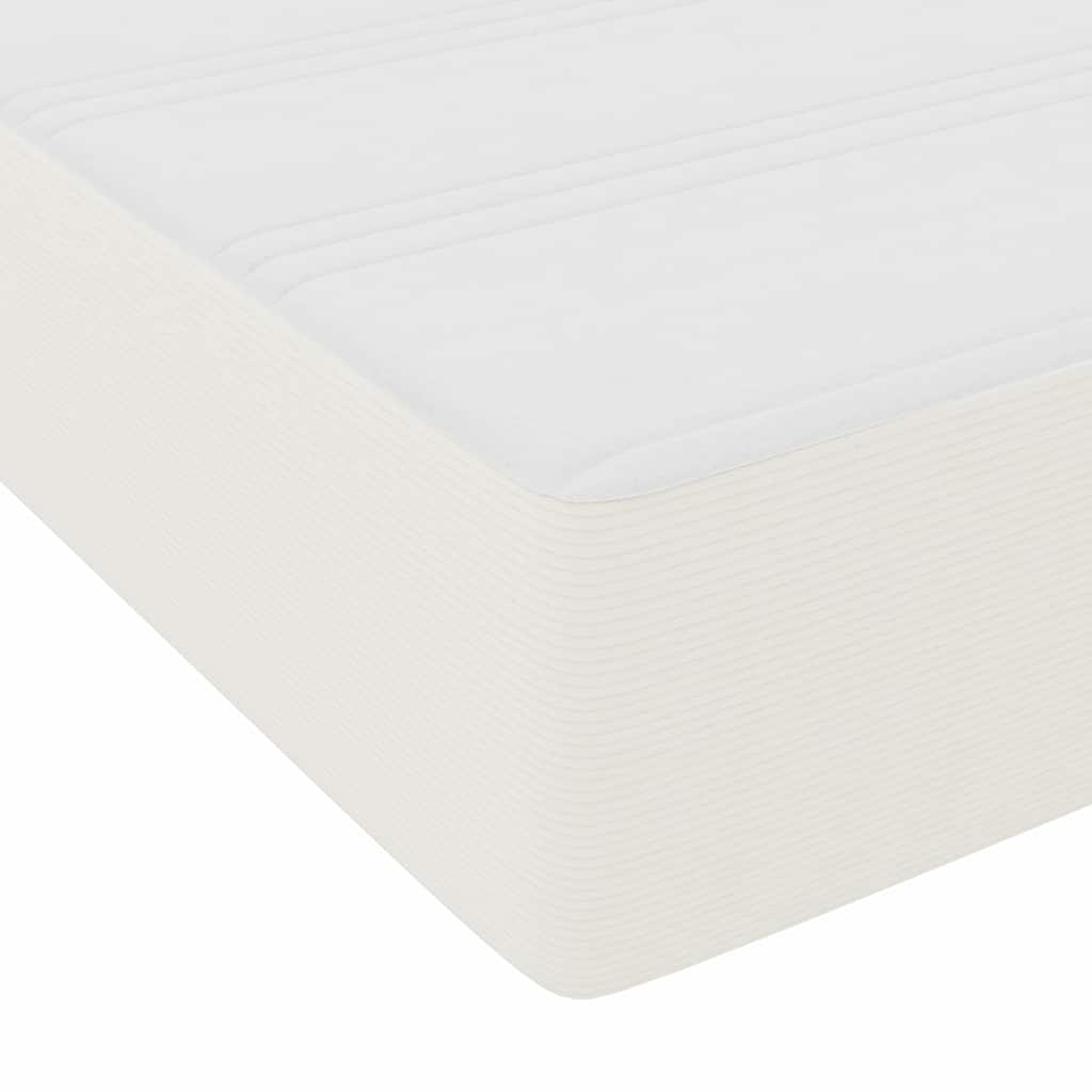 Struttura del letto con materasso Crema 90 x 200 cm Tessuto | homemem39