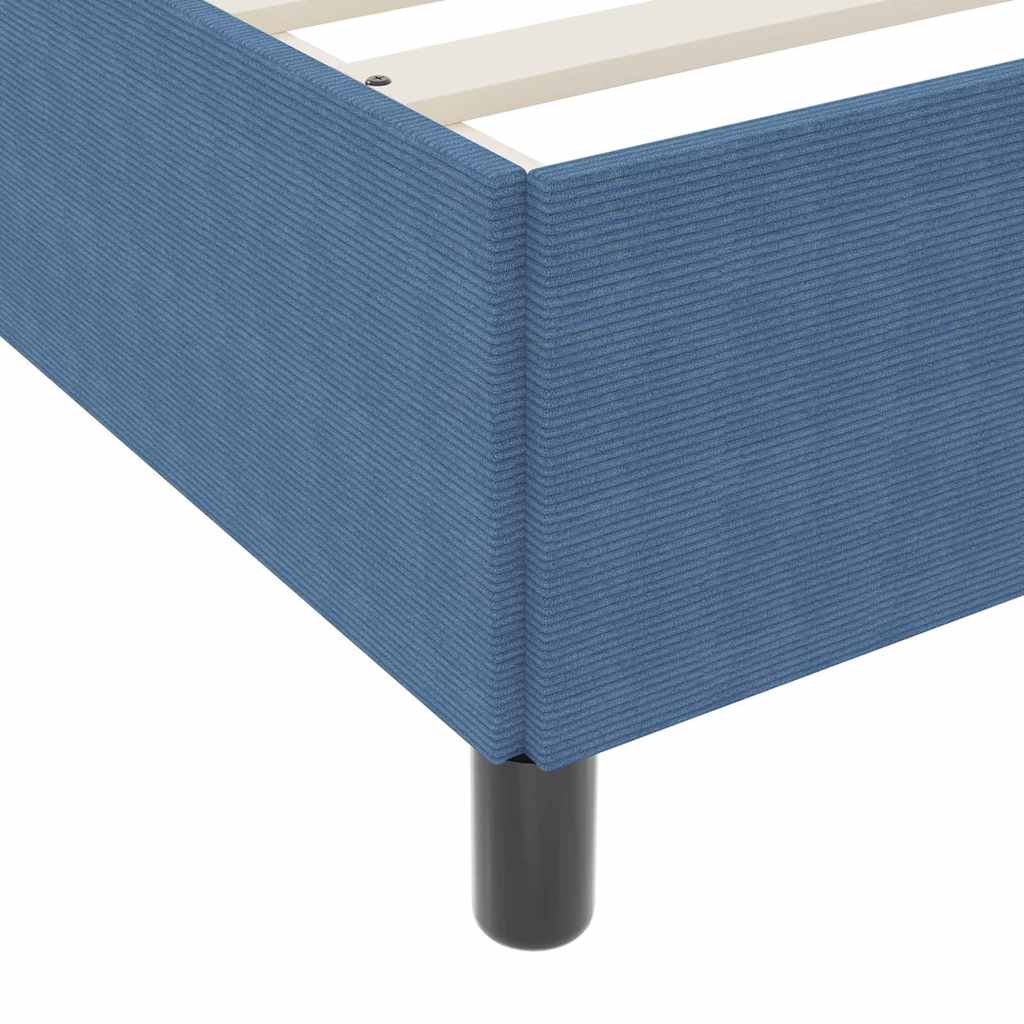 Struttura del letto con materasso Blu 90 x 200 cm Tessuto | homemem39