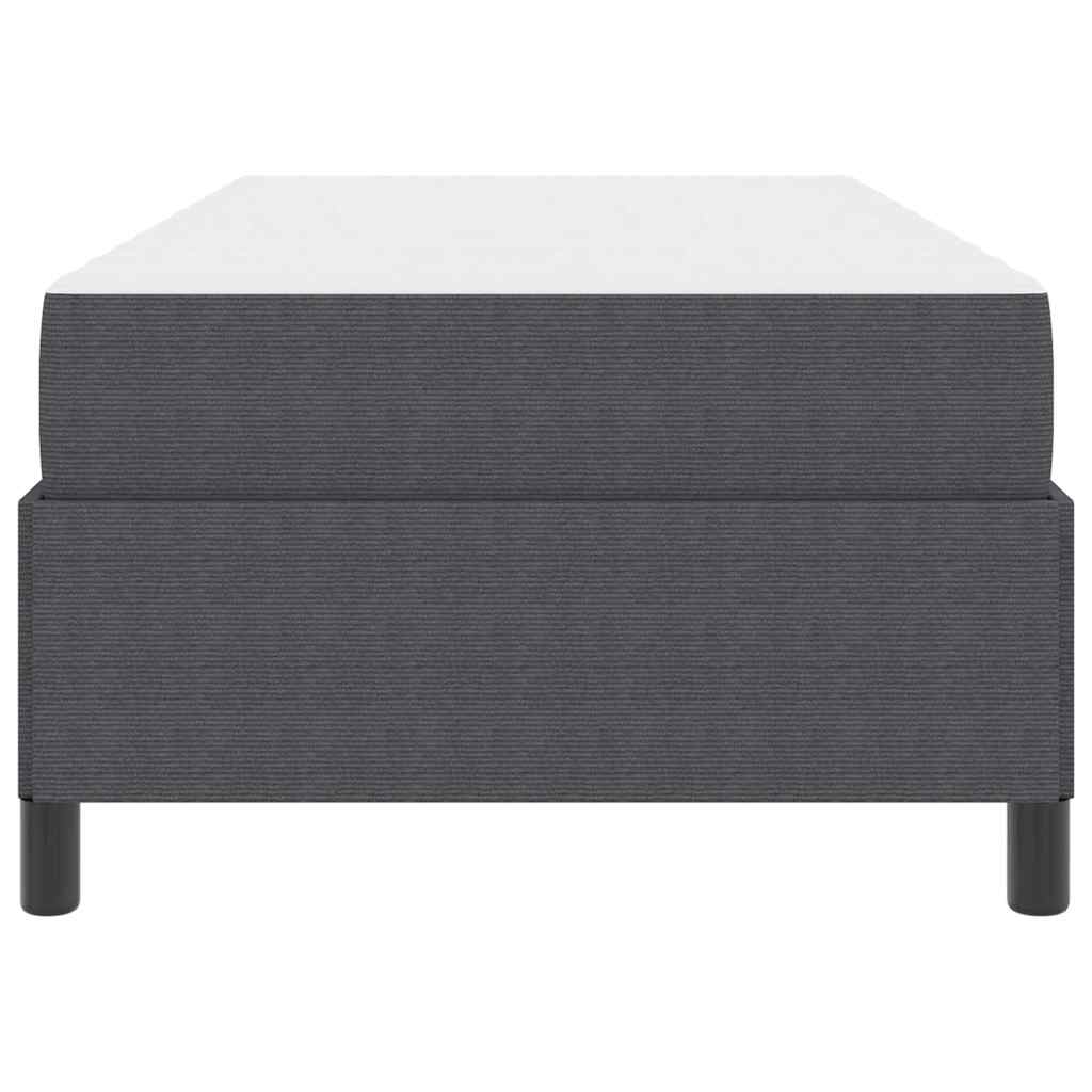 Struttura del letto Grigio scuro 100 x 200 cm Tessuto