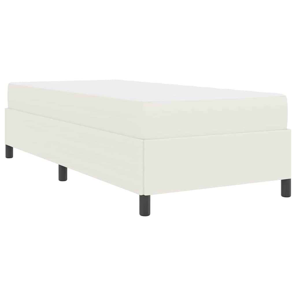 Struttura del letto con materasso Crema 100 x 200 cm Tessuto | homemem39