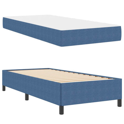 Struttura del letto con materasso Blu 100 x 200 cm Tessuto | homemem39