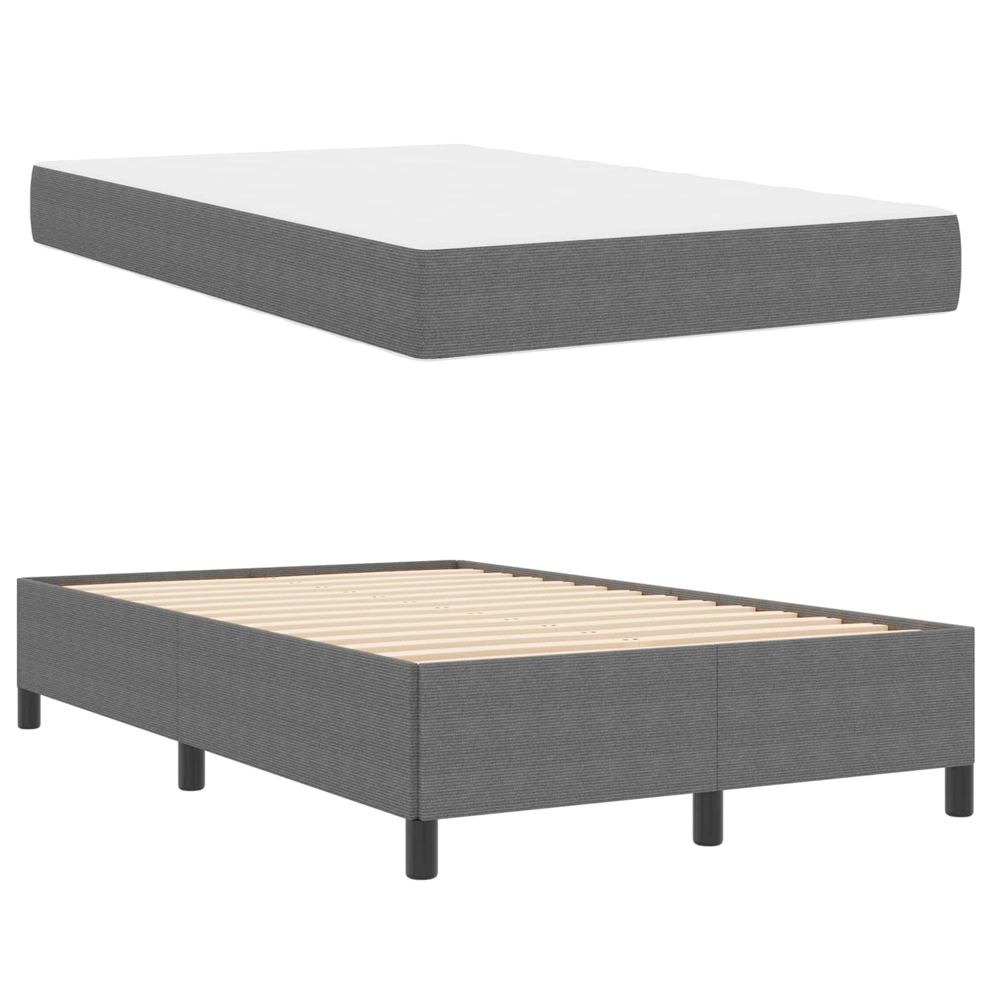 Struttura del letto Grigio chiaro 120 x 190 cm Tessuto | homemem39