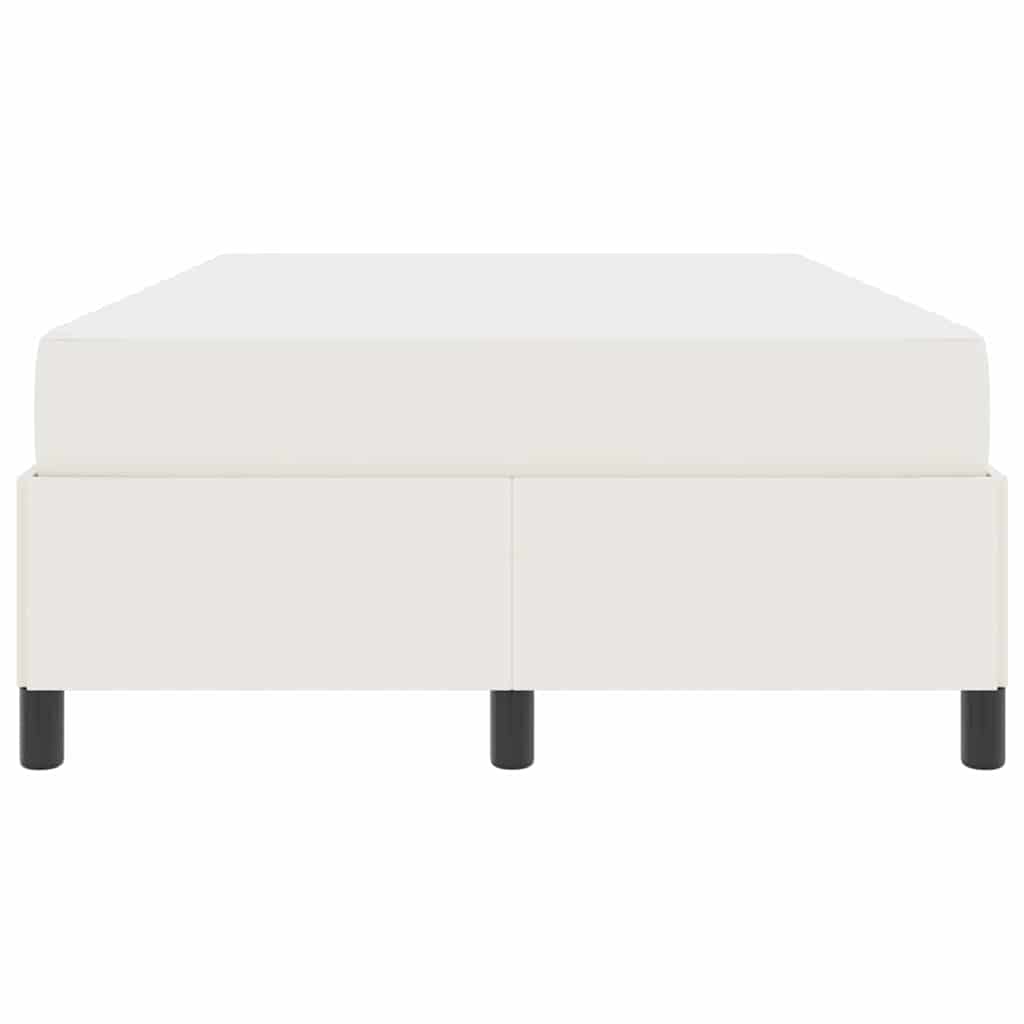 Struttura del letto con materasso Crema 120 x 190 cm Tessuto | homemem39