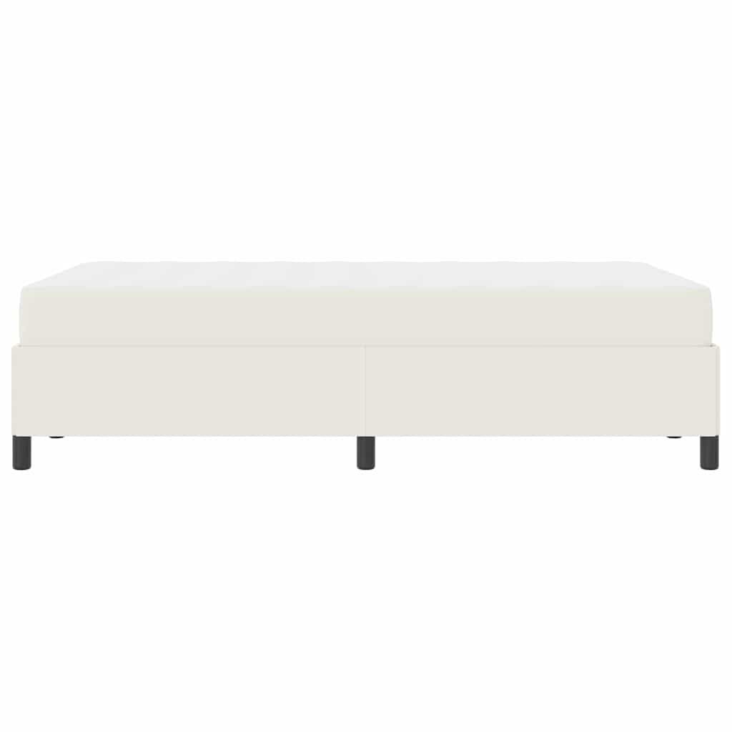 Struttura del letto con materasso Crema 120 x 190 cm Tessuto | homemem39