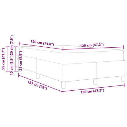 Struttura del letto Grigio Verde Chiaro 120 x 190 cm Tessuto
