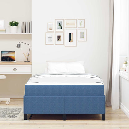 Struttura del letto con materasso Blu 120 x 200 cm Tessuto | homemem39