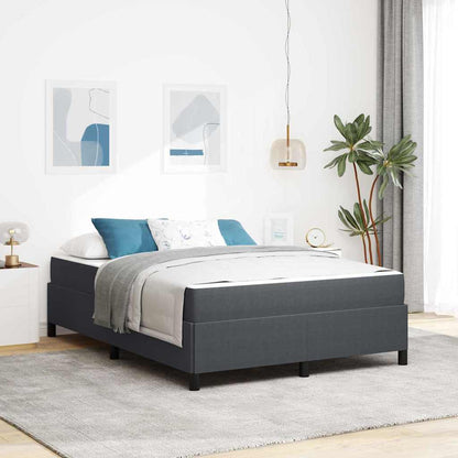 Struttura del letto Grigio scuro 140 x 190 cm Tessuto | homemem39