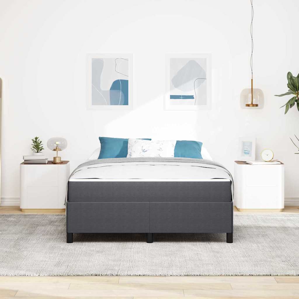 Struttura del letto Grigio scuro 140 x 190 cm Tessuto | homemem39
