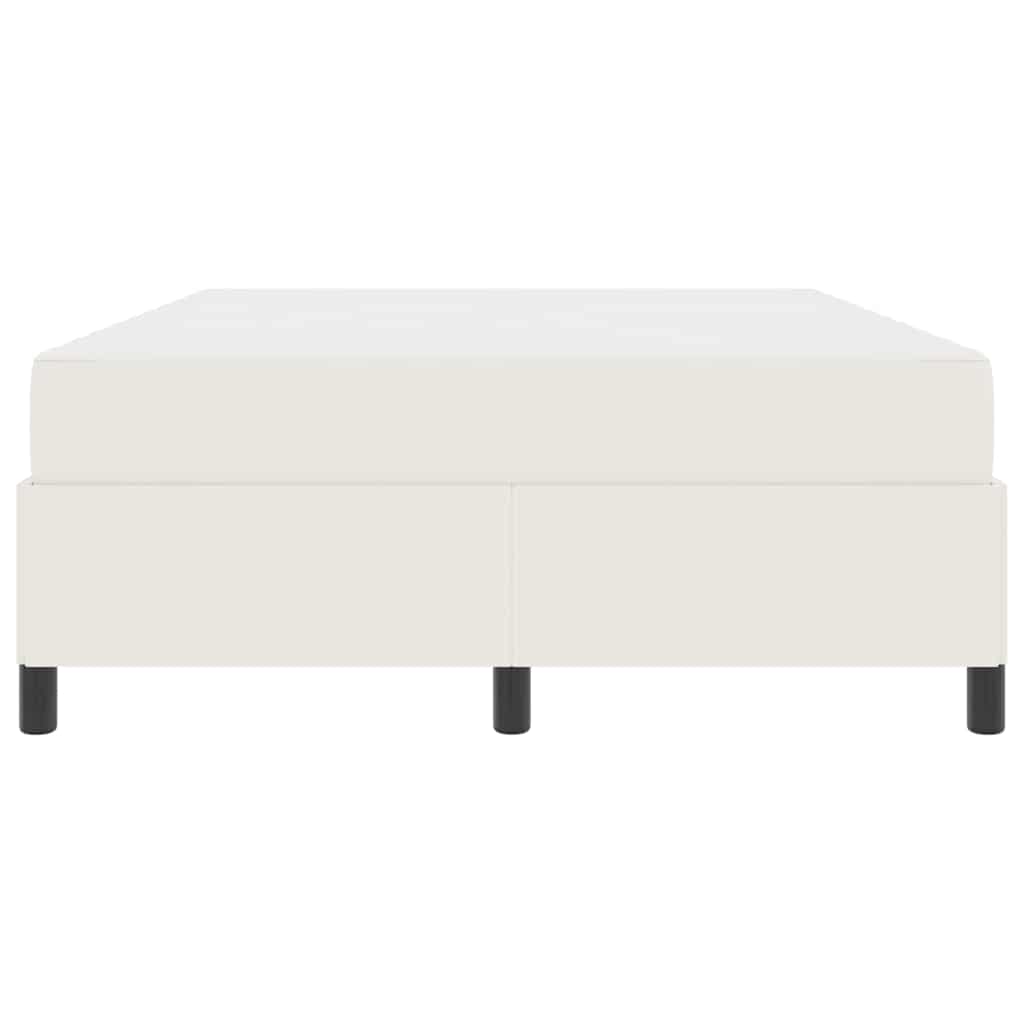 Struttura del letto con materasso Crema 140 x 190 cm Tessuto | homemem39
