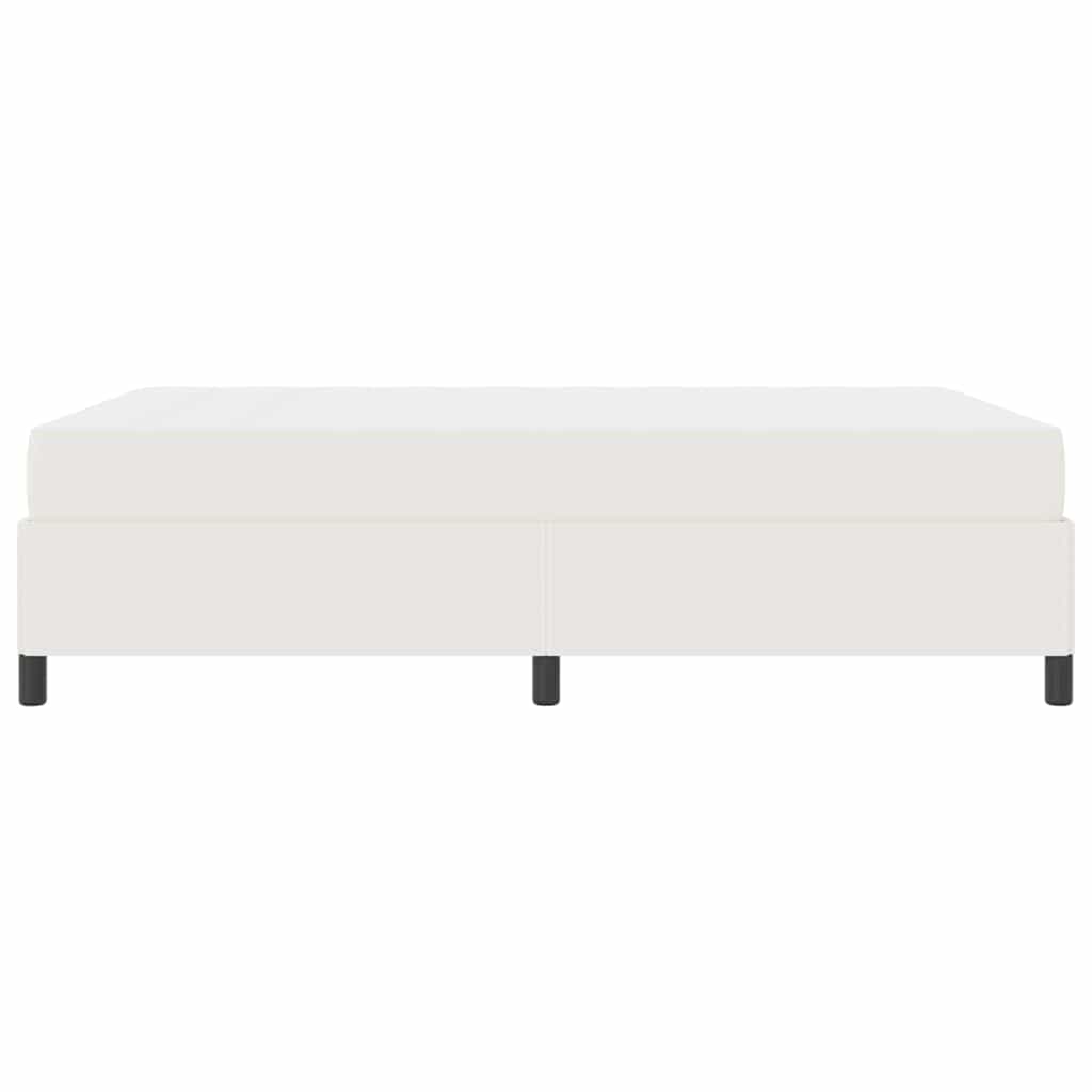 Struttura del letto con materasso Crema 140 x 190 cm Tessuto | homemem39