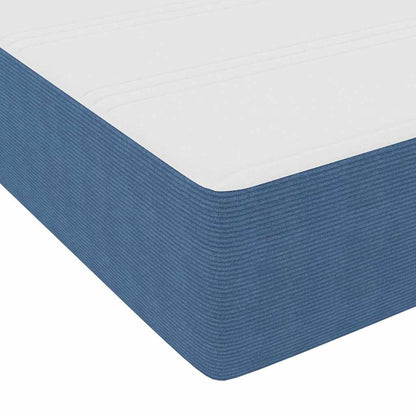Struttura del letto con materasso Blu 140 x 190 cm Tessuto | homemem39