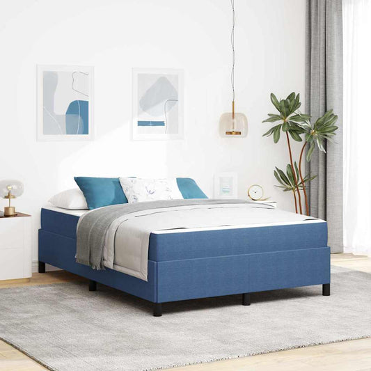 Struttura del letto con materasso Blu 140 x 190 cm Tessuto | homemem39