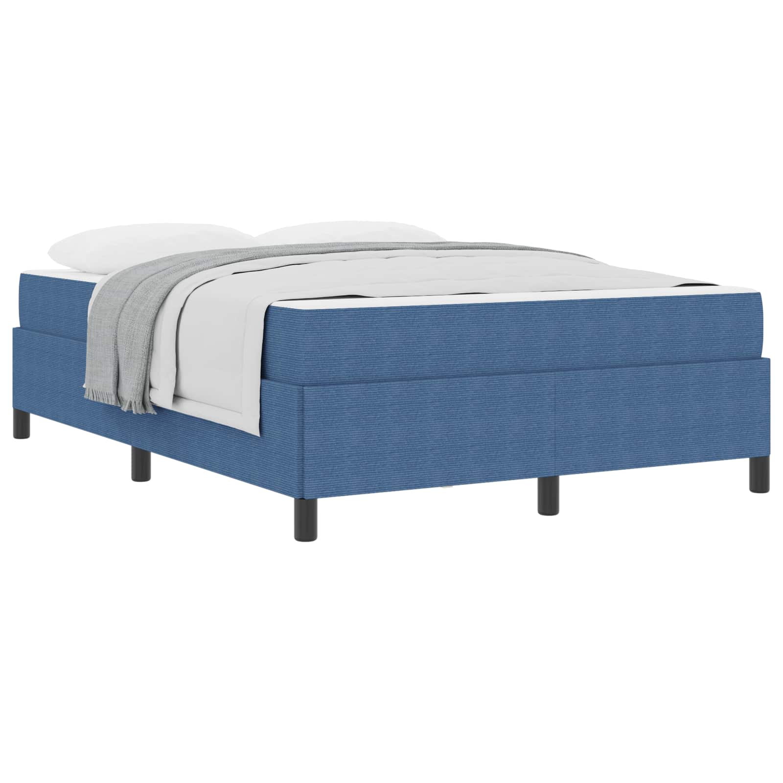 Struttura del letto con materasso Blu 140 x 190 cm Tessuto | homemem39