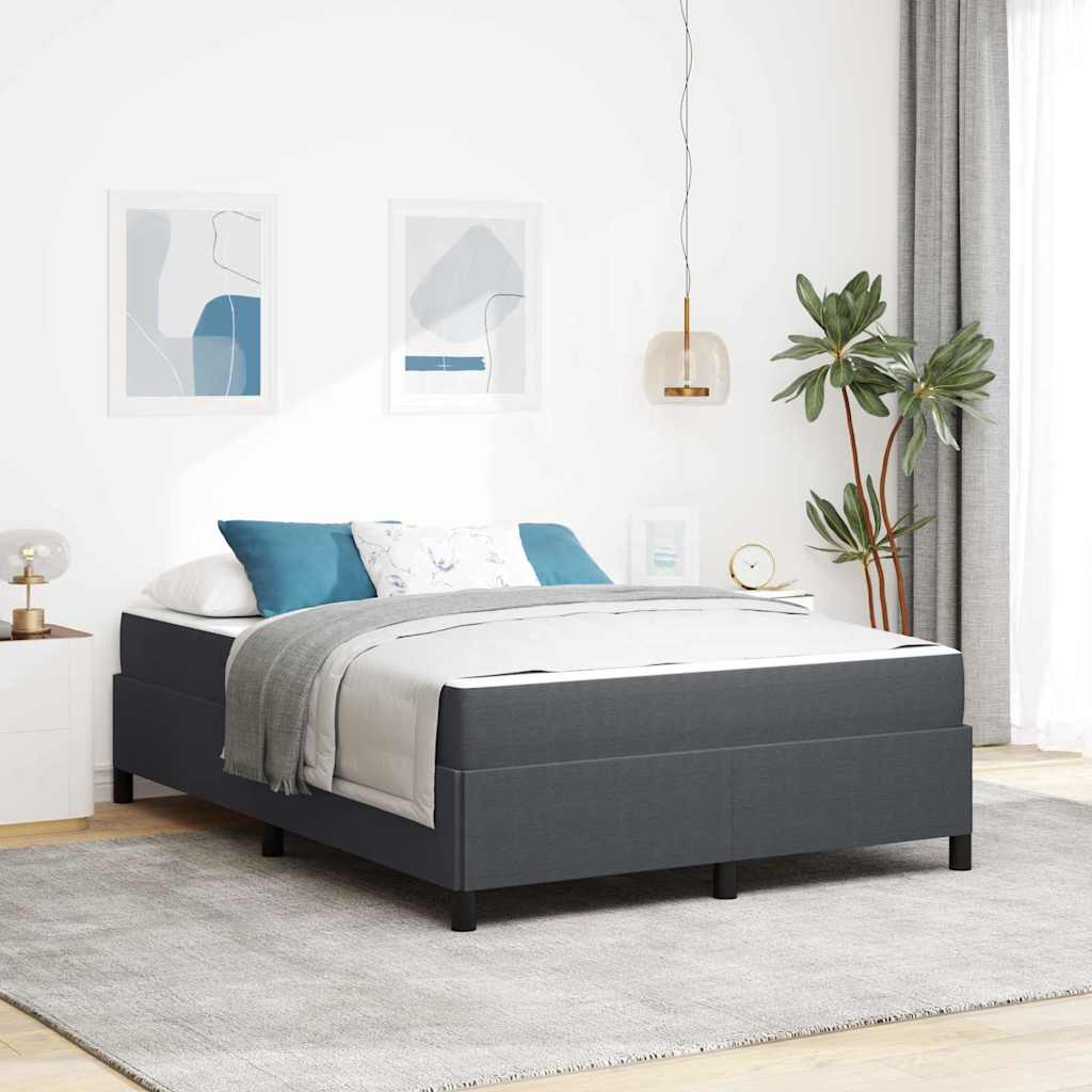 Struttura del letto Grigio scuro 160 x 200 cm Tessuto | homemem39