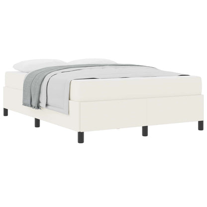 Struttura del letto con materasso Crema 160 x 200 cm Tessuto | homemem39