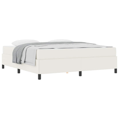 Struttura del letto con materasso Crema 180 x 200 cm Tessuto | homemem39