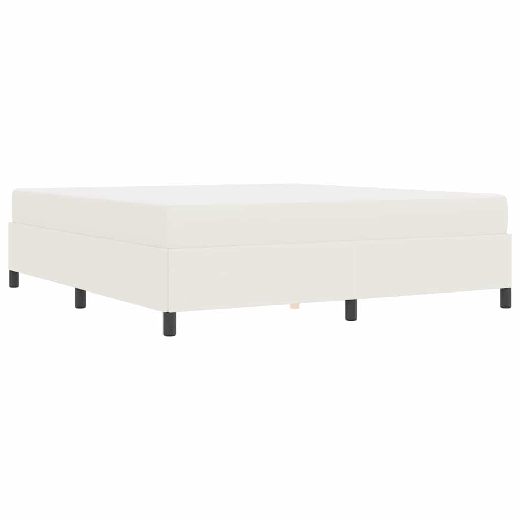 Struttura del letto con materasso Crema 180 x 200 cm Tessuto | homemem39