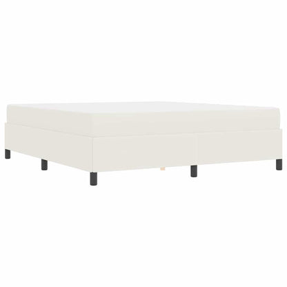 Struttura del letto con materasso Crema 180 x 200 cm Tessuto | homemem39