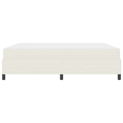Struttura del letto con materasso Crema 180 x 200 cm Tessuto | homemem39