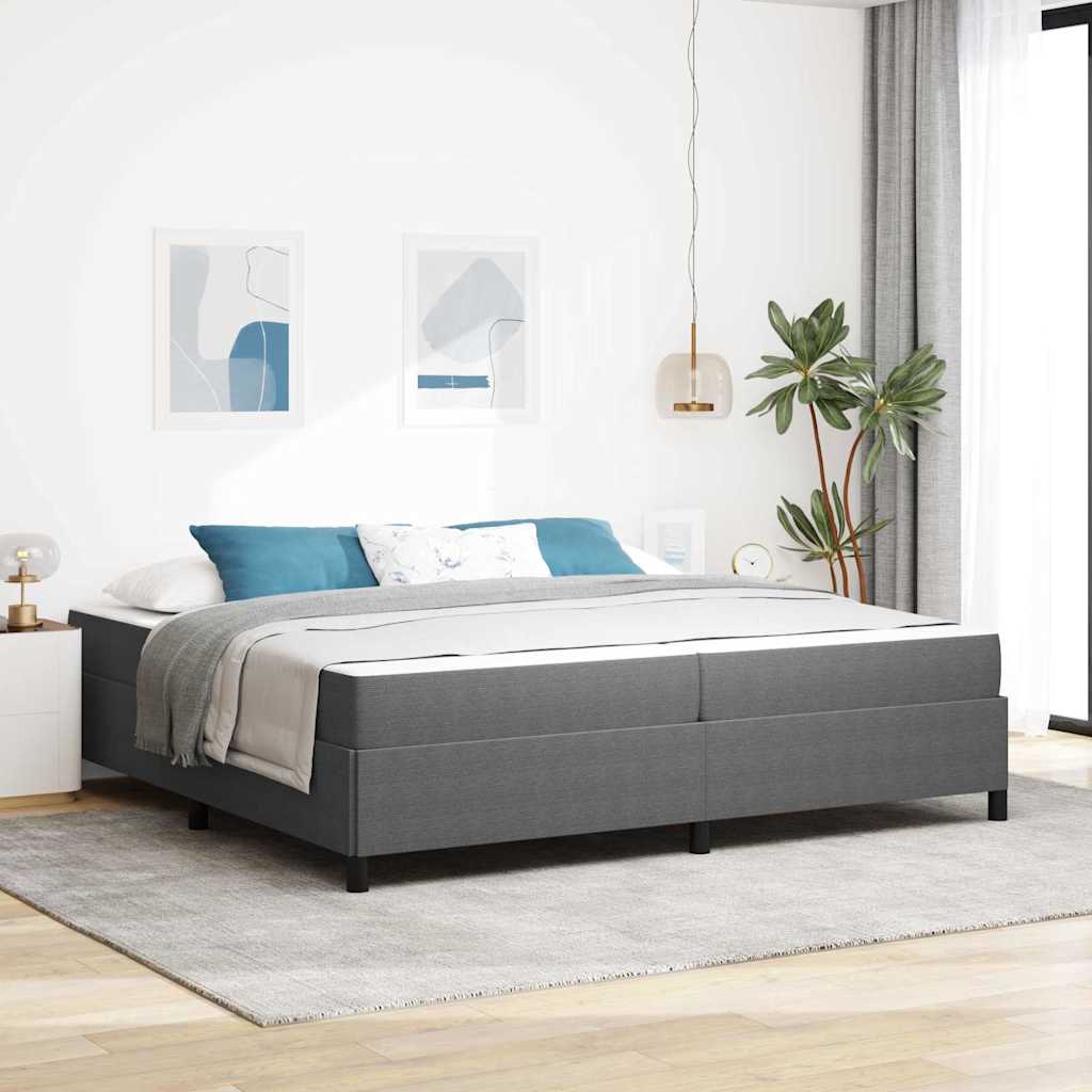 Struttura del letto Grigio chiaro 200 x 200 cm Tessuto | homemem39