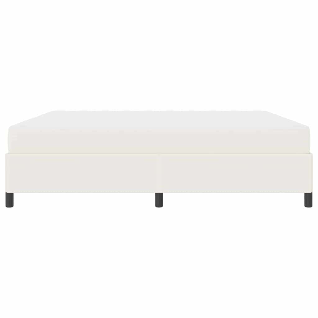 Struttura del letto con materasso Crema 200 x 200 cm Tessuto | homemem39