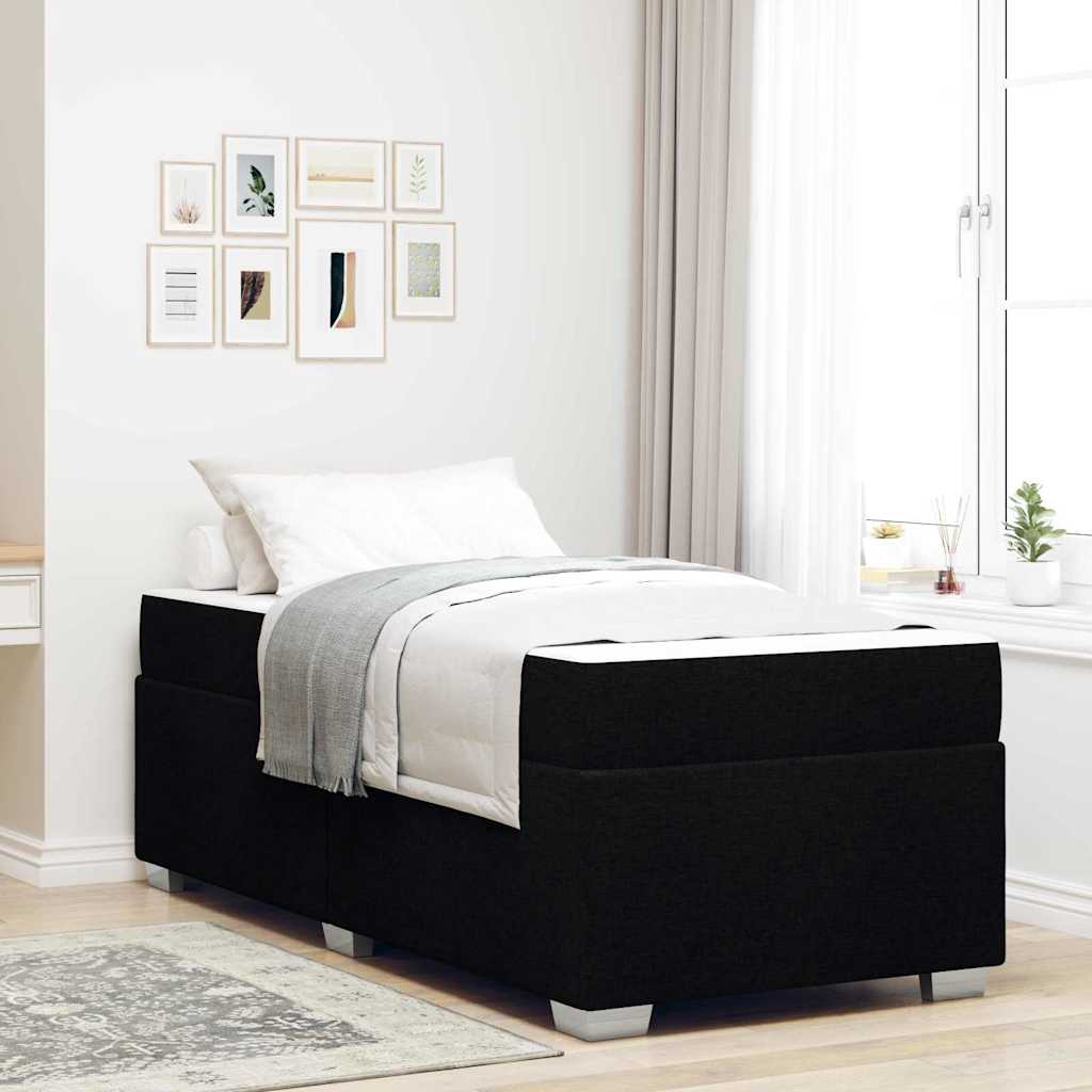 Struttura del letto con materasso Nero 80 x 200 cm Tessuto | homemem39