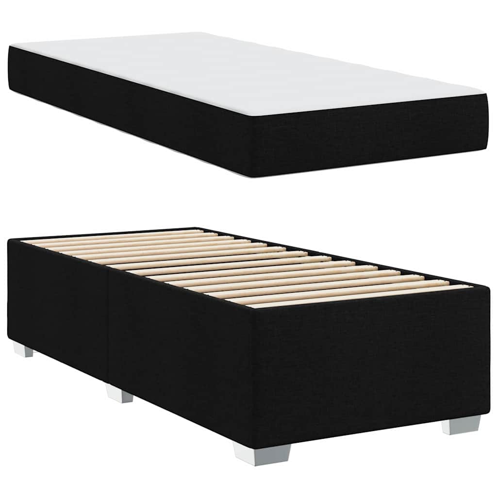 Struttura del letto con materasso Nero 80 x 200 cm Tessuto | homemem39