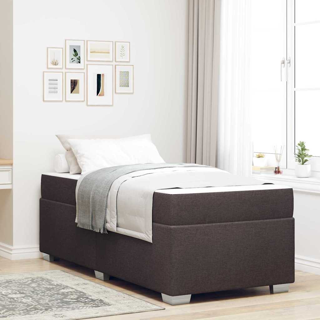 Struttura del letto Marrone Scuro 80 x 200 cm Tessuto | homemem39