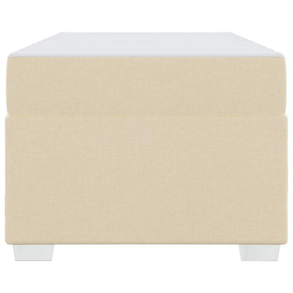 Struttura del letto con materasso Crema 80 x 200 cm Tessuto