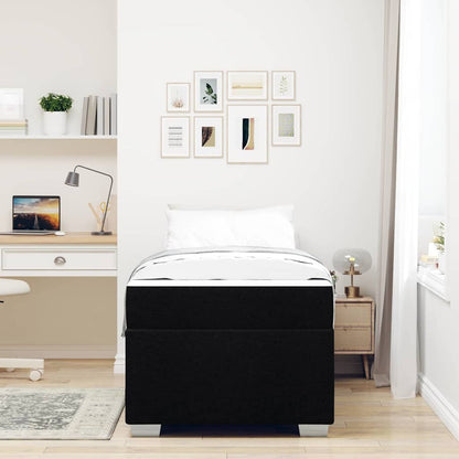 Struttura del letto con materasso Nero 90 x 190 cm Tessuto