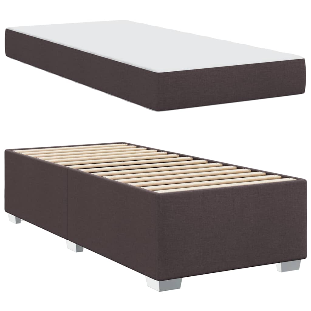 Struttura del letto Marrone Scuro 90 x 190 cm Tessuto | homemem39