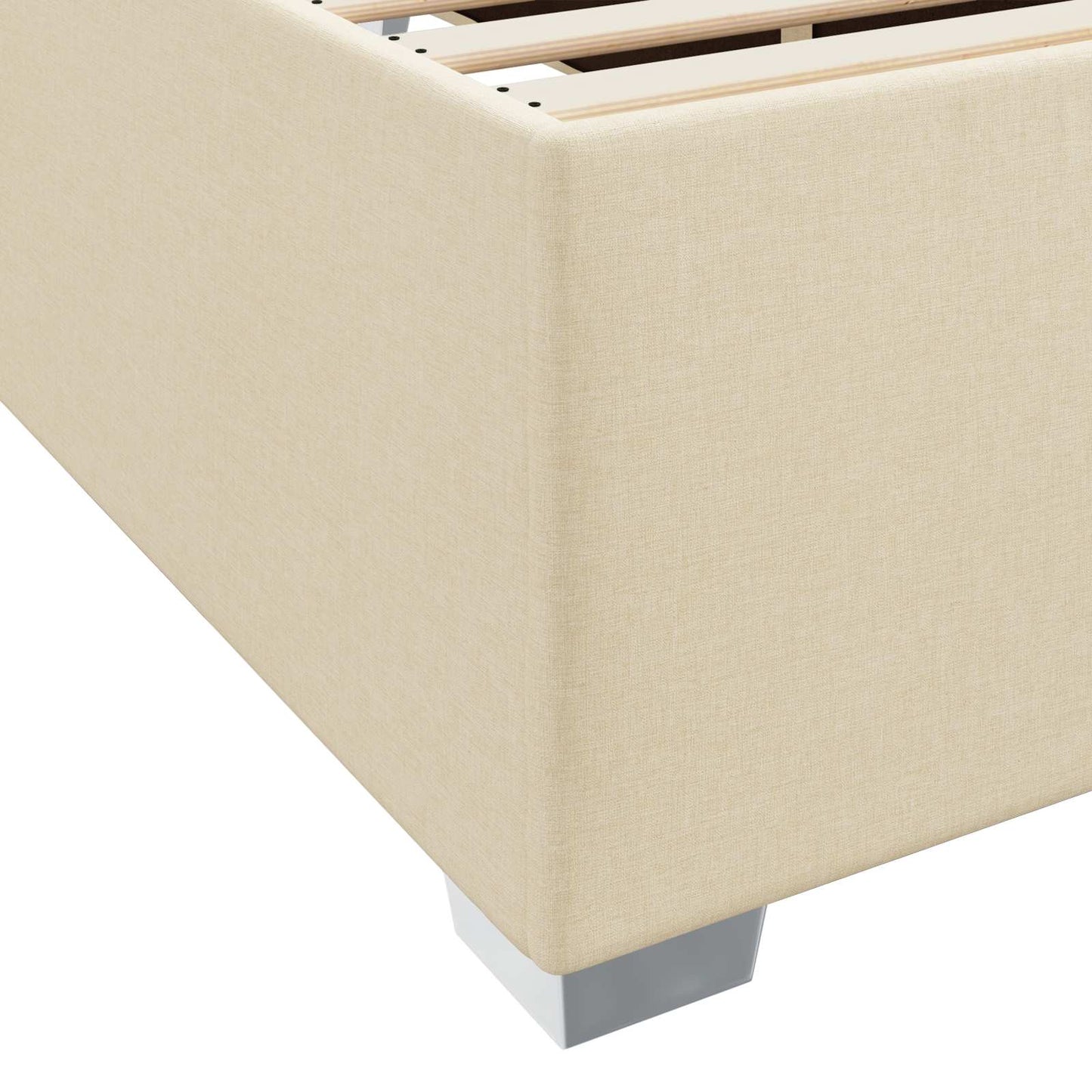Struttura del letto con materasso Crema 90 x 190 cm Tessuto | homemem39