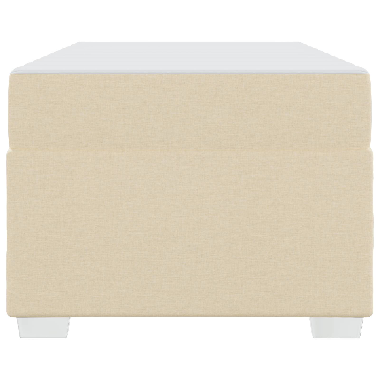 Struttura del letto con materasso Crema 90 x 190 cm Tessuto | homemem39