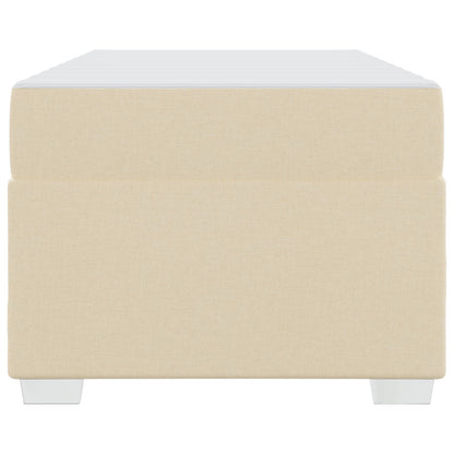 Struttura del letto con materasso Crema 90 x 190 cm Tessuto | homemem39