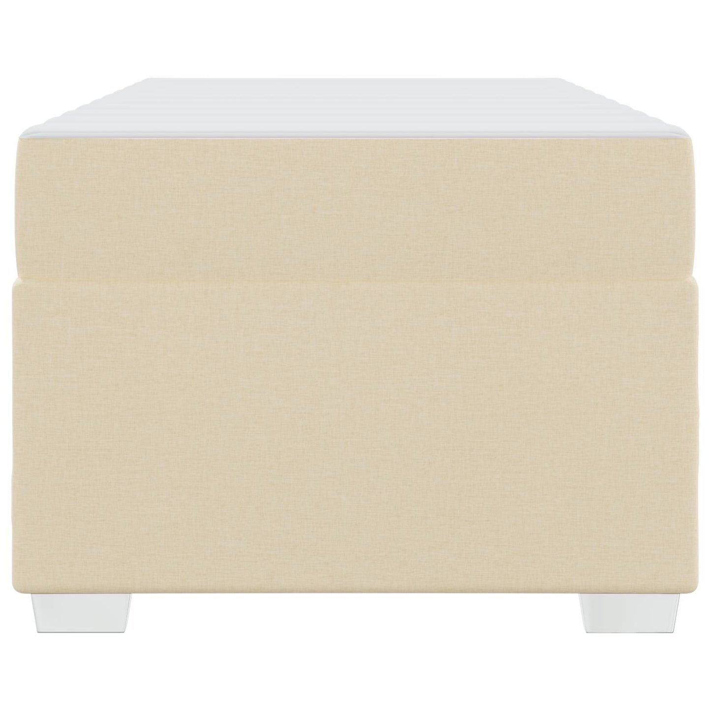 Struttura del letto con materasso Crema 90 x 190 cm Tessuto