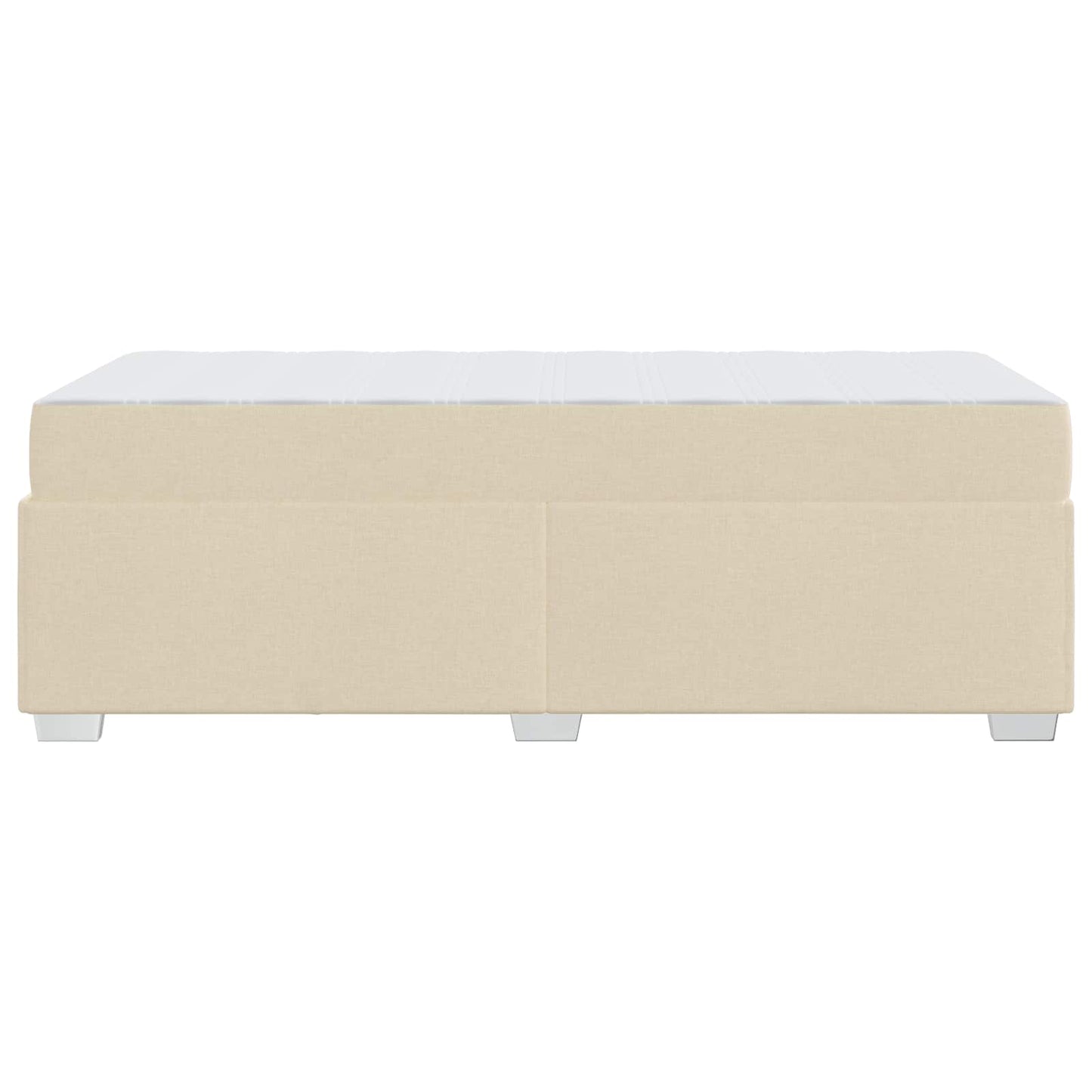 Struttura del letto con materasso Crema 90 x 190 cm Tessuto