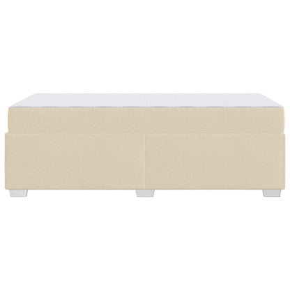 Struttura del letto con materasso Crema 90 x 190 cm Tessuto