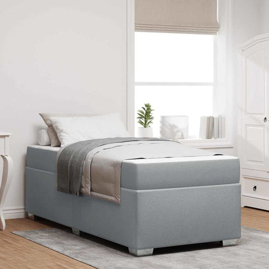 Struttura del letto Grigio chiaro 90 x 200 cm Tessuto