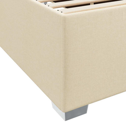 Struttura del letto con materasso Crema 90 x 200 cm Tessuto | homemem39