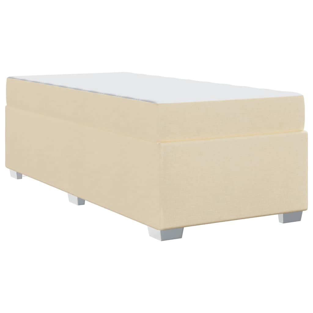 Struttura del letto con materasso Crema 90 x 200 cm Tessuto | homemem39