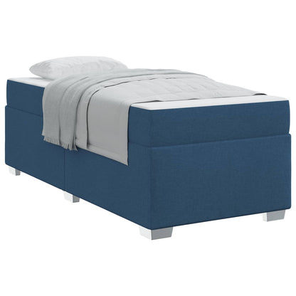 Struttura del letto con materasso Blu 100 x 200 cm Tessuto | homemem39