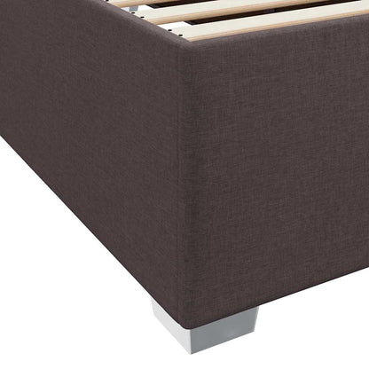Struttura del letto Marrone Scuro 120 x 190 cm Tessuto | homemem39
