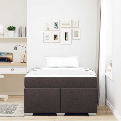 Struttura del letto Marrone Scuro 120 x 190 cm Tessuto